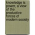 Knowledge Is Power, A View Of The Productive Forces Of Modern Society