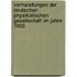 Verhandlungen Der Deutschen Physikalischen Gesellschaft Im Jahre 1900