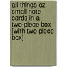 All Things Oz Small Note Cards in a Two-Piece Box [With Two Piece Box] door Linda Sunshine