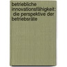 Betriebliche Innovationsfähigkeit:  Die Perspektive der Betriebsräte door Astrid Ziegler