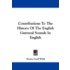 Contributions to the History of the English Guttural Sounds in English