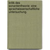 Kritik Des Sonantentheorie; Eine Sprachwissenschaftliche Untersuchung. door Johannes Schmidt