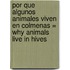 Por Que Algunos Animales Viven en Colmenas = Why Animals Live in Hives