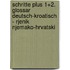 Schritte plus 1+2. Glossar Deutsch-Kroatisch - Rjenik Njemako-Hrvatski