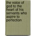 The Voice Of God To The Heart Of His Servants Who Aspire To Perfection