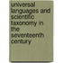 Universal Languages And Scientific Taxonomy In The Seventeenth Century