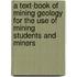 A Text-Book Of Mining Geology For The Use Of Mining Students And Miners