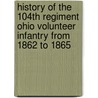 History Of The 104th Regiment Ohio Volunteer Infantry From 1862 To 1865 door N. A. Pinney