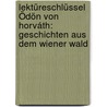 Lektüreschlüssel Ödön von Horváth: Geschichten aus dem Wiener Wald by ÖdöN. Von Horváth