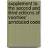 Supplement To The Second And Third Editions Of Voorhies' Annotated Code