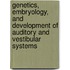 Genetics, Embryology, And Development Of Auditory And Vestibular Systems