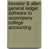 Klooster & Allen General Ledger Software to Accompany College Accounting by Ken Parry