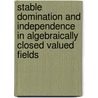 Stable Domination And Independence In Algebraically Closed Valued Fields by Ehud Hrushovski