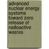 Advanced Nuclear Energy Systems Toward Zero Release Of Radioactive Wastes