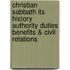Christian Sabbath Its History Authority Duties Benefits & Civil Relations