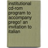 Institutional Cd-Rom Program To Accompany Prego! An Invitation To Italian door Lazzarino