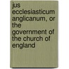Jus Ecclesiasticum Anglicanum, Or The Government Of The Church Of England door Onbekend