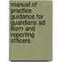 Manual Of Practice Guidance For Guardians Ad Litem And Reporting Officers