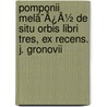 Pomponii Melã¯Â¿Â½ De Situ Orbis Libri Tres, Ex Recens. J. Gronovii by Pomponius Mela