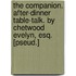 The Companion. After-Dinner Table-Talk. By Chetwood Evelyn, Esq. [Pseud.]