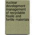 Nuclear Development Management Of Recyclable Fissile And Fertile Materials