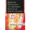 Qualitative Investigations And Approximate Methods For Impulsive Equations by Snezhana G. Hristova