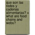 Que Son las Redes y Cadenas Alimentarias? = What Are Food Chains and Webs?