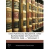 The Poetical Register, And Repository Of Fugitive Poetry For ..., Volume 1 door Wordsworth Collection