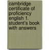 Cambridge Certificate of Proficiency English 1. Student's Book with answers door Onbekend