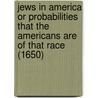 Jews In America Or Probabilities That The Americans Are Of That Race (1650) door Thomas Thorowgood
