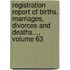 Registration Report Of Births, Marriages, Divorces And Deaths..., Volume 63