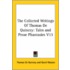 The Collected Writings Of Thomas De Quincey: Tales And Prose Phantasies V13