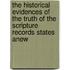 The Historical Evidences Of The Truth Of The Scripture Records States Anew