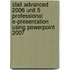 Clait Advanced 2006 Unit 5 Professional E-Presentation Using Powerpoint 2007
