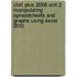 Clait Plus 2006 Unit 2 Manipulating Spreadsheets And Graphs Using Excel 2010