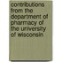 Contributions From The Department Of Pharmacy Of The University Of Wisconsin