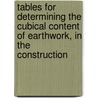 Tables For Determining The Cubical Content Of Earthwork, In The Construction door William Kelley