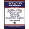The Role Of True Finiteness In The Admissible Recursively Enumerable Degrees door Noam Greenberg