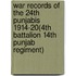 War Records Of The 24th Punjabis 1914-20(4th Battalion 14th Punjab Regiment)