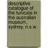 Descriptive Catalogue Of The Tunicata In The Australian Museum, Sydney, N.S.W