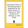 Instructions Given in the Drawing School Established by the Dublin Society V1 by Joseph Fenn