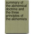 Summary Of The Alchemical Doctrine And The Three Principles Of The Alchemists