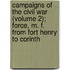 Campaigns Of The Civil War (Volume 2); Force, M. F. From Fort Henry To Corinth