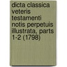 Dicta Classica Veteris Testamenti Notis Perpetuis Illustrata, Parts 1-2 (1798) door Georg Lorenz Bauer