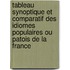 Tableau Synoptique Et Comparatif Des Idiomes Populaires Ou Patois De La France
