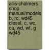 Allis-Chalmers Shop Manual/Models B, Rc, Wd45 Diesel, C, Wc, Ca, Wd, Wf, G Wd45 door Onbekend