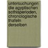 Untersuchungen Die Agyptischen Sothisperioden, Chronologische Thafeln Derselben