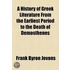 History Of Greek Literature From The Earliest Period To The Death Of Demosthenes