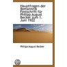 Hauptfragen Der Romanistik Festschrift Fur Philipp August Becker Zum 1. Juni 1922 by Philipp August Becker