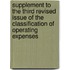 Supplement To The Third Revised Issue Of The Classification Of Operating Expenses
